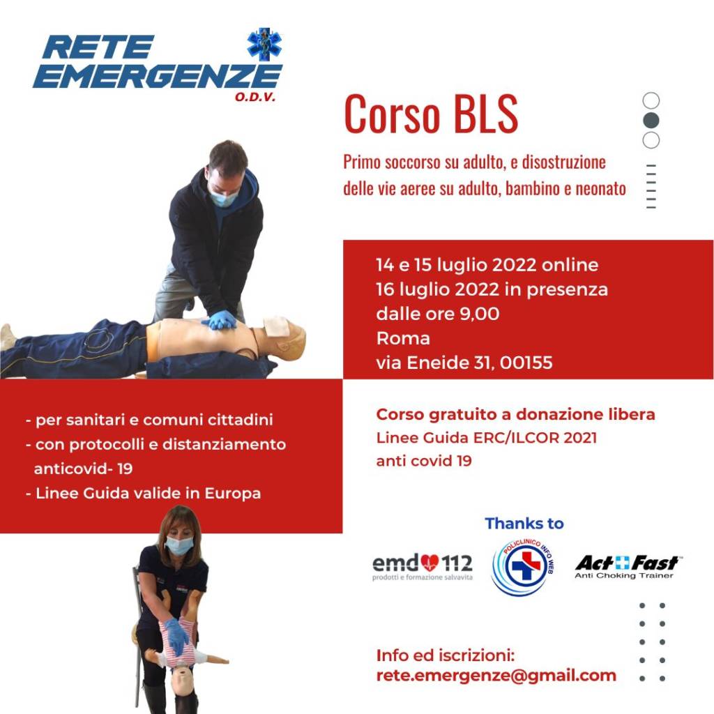 Corso bls gratuito roma